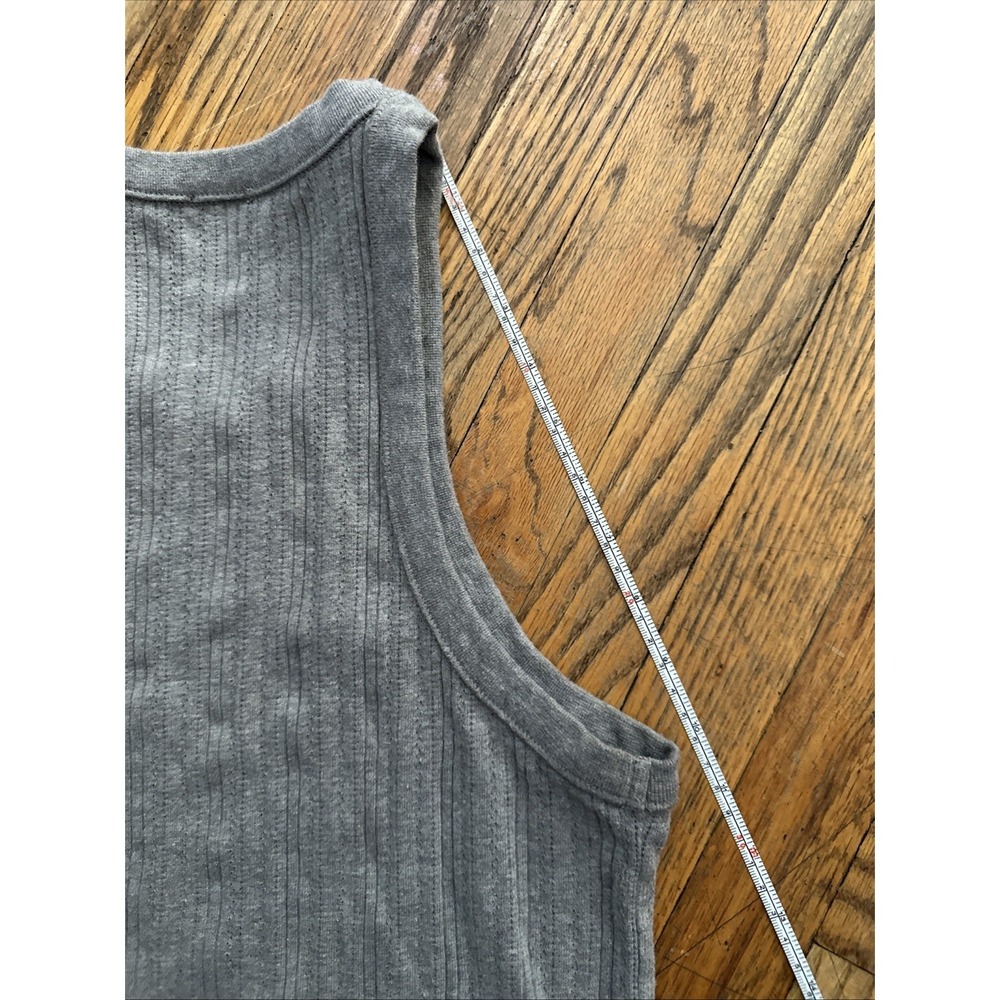 Faherty Tank Top Womens Gray Sz M Tight Knit Ribbed Everyday Casual Outdoor - Picture 9 of 10